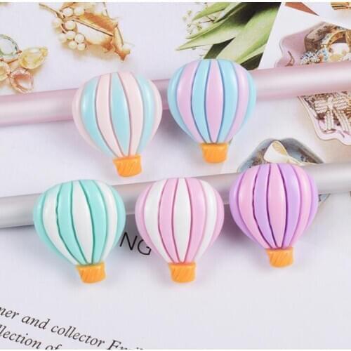 20pcs/pcs Kawaii Hot Air Balloon Flatback Resin Cabochons Scrapbooking Embellishment Crafts DIY Accessories