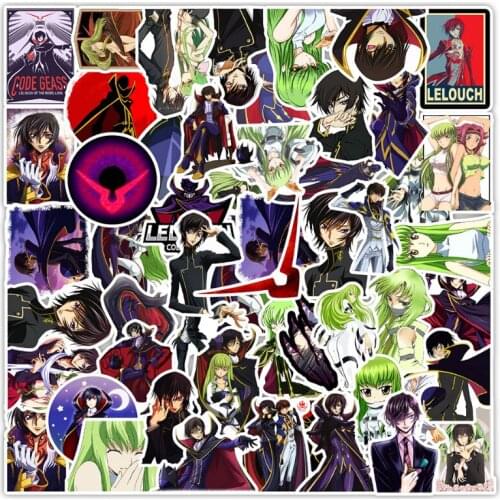 50Pcs Anime CODE GEASS Stickers Lable For Cars Motorcycles Furniture Childrens toy DIY