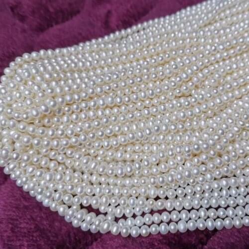 AA++++ Lots 12 strings small beads 4mm potato freshwater pearl strands