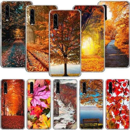 Leaves Maple Fall Autumn Phone Case For Huawei P30 P40 P20 P10 Mate 20 10 30 Lite Pro P Smart Z Plus Printing Cover Coque Shell
