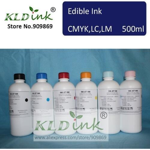 [ KLD Ink ] Compatible Edible Ink / food ink for dedicated inkjet printers ( 6 pieces X 500ml )