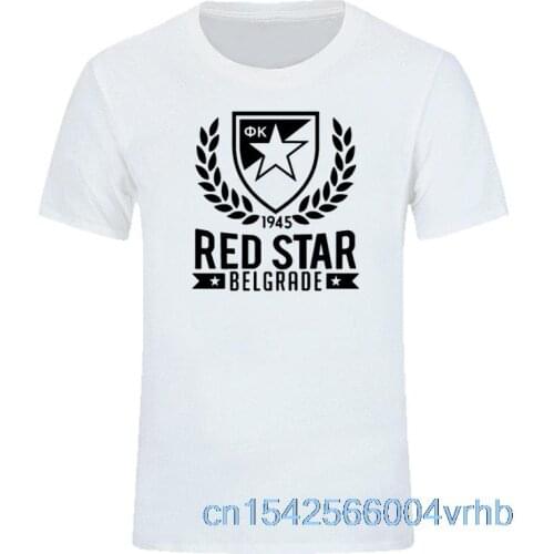 2021 Graphic Red Star Belgrade Serbia T-Shirt Gift Idea Pure Cotton Tee Shirt Male Short-Sleeve T Shirt Oversize