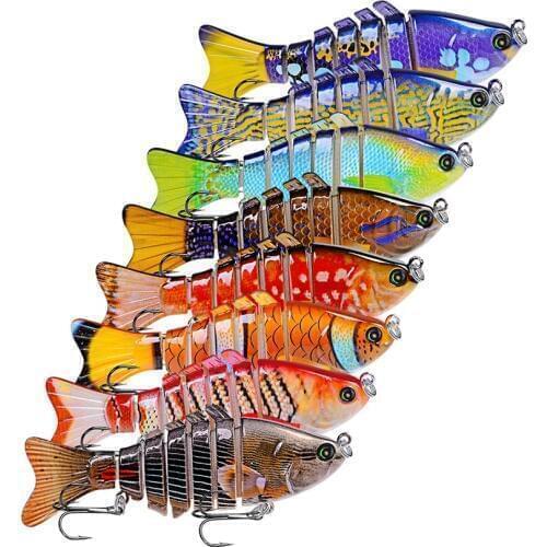 Hot Fishing Lure Multi Jointed Hard Bait Wobblers 10cm 15.2g Lifelike joint bait 7 Segments Swimbait carp Fishing Crankbait 1pcs