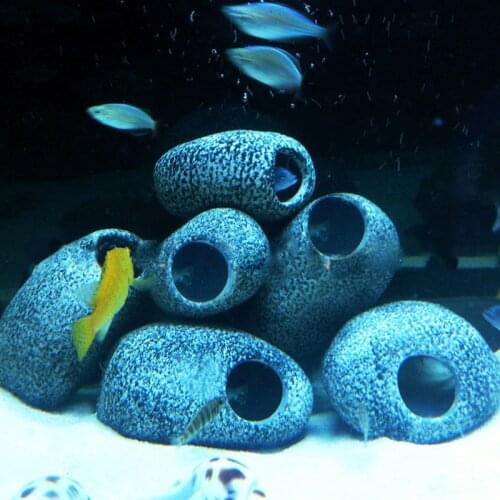 Ceramic Ornaments Aquarium Fish Tank Terracotta Pipe Caves Cichlid Pleco Shrimp Aquarium Decor Supplies Landscaping Decoration