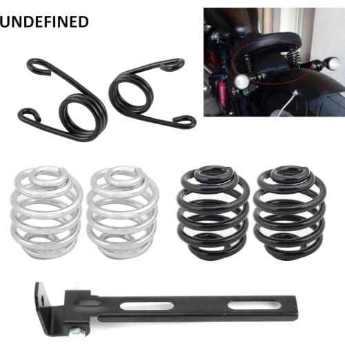 Motorcycle Solo Seats Mount Bracket w/ 2" Barrel Springs Kits For Harley Sportster XL883 Dyna Custom Bobber Chopper Cafe Racer