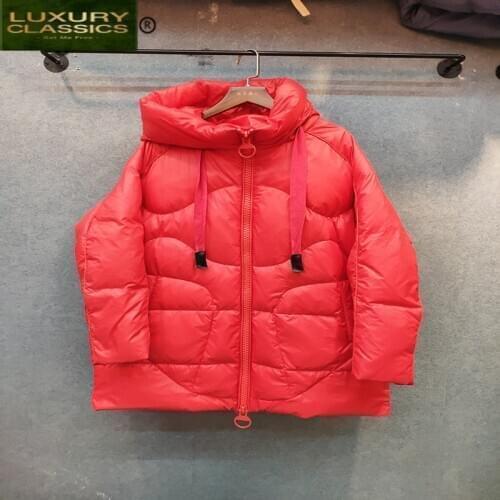 Jacket Winter Womens Down Plus Size Thick Warm White Duck Down Coat Famale Long Hooded Clothes Tops Chaqueta Mujer LW528