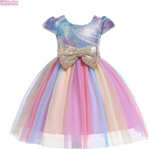 Summer Girl Bow Short Sleeve Dress Up Children Halloween Princess Costume Butterfly Fancy Clothes Girls Party Ball Gown Dresses