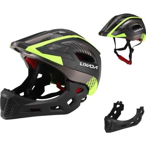 Lixada Kids Detachable Full Face Bike Helmet Breathable Ultralight Cycling Sports Kid Helmet Safety Helmet for Bicycle