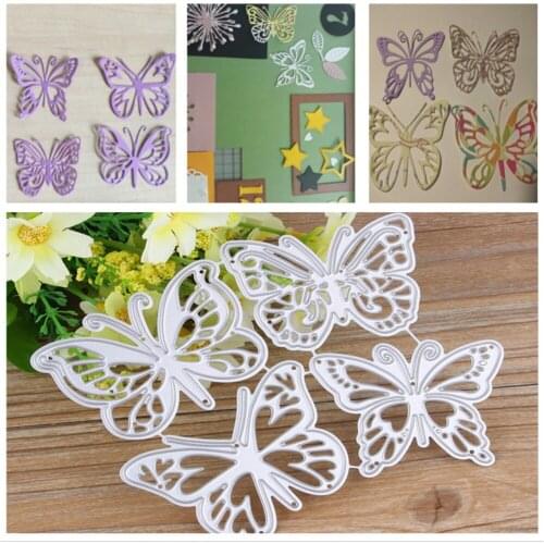 4pcs butterfly Metal Cutting Dies DIY Scrapbooking Album Paper Cards Decorative Crafts Embossing Die Cuts 2021 new dies cutter