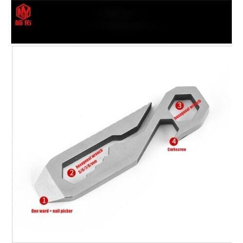 EDC Outdoor Multifunctional Portable Tool 8-in-1 Household Combination Tool Hex Wrench Screwdriver Corkscrew