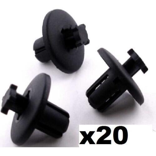 20x 8mm Plastique Clips Garniture For Peugeot 307 607 & 807 Passage De Roue