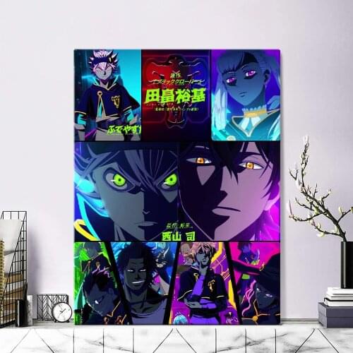 Black Clover Anime Poster Home Decor Canvas Painting Wall Pictures Living Room Decoration Art Posters Prints