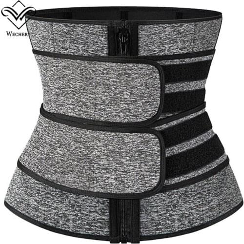 Waist Trainer Slimming Belts Belly Control Sheath Fat Burning Sweat Belt Corset Sheath Firm Reductive Girdle Zip Waist Trainer