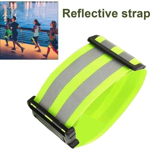 Hot Sale Simple Light Reflective Band Adjustable Safe Bicycle Reflective Strap For Night Jogging Running