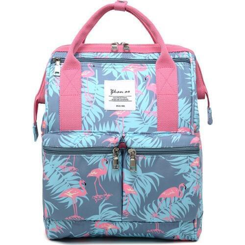 Nappy Backpack Bag Mummy Large Capacity Waterproof Outdoor Travel Multifunctional Flamingo Diaper Bags Baby Nursing Care MBG0017