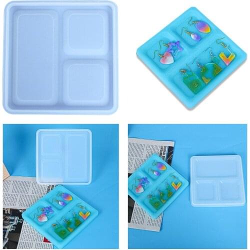 DIY Crystal Epoxy Rubber Drops Jewelry Rack Creative Storage Tray Set Table Home Decorations Silicone Mold Handmade Crafts