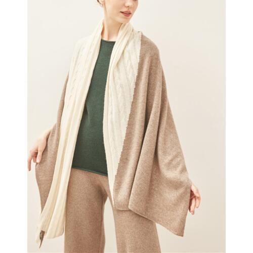 100%cashmere patchwork knit women fashion gradient color scarfs shawl pashmina 65x180cm