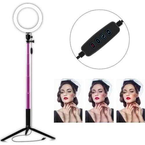 Photo LED Selfie Ring Fill Light 6inch Dimmable Camera Phone 20CM Ring Lamp With Stand Tripod For Makeup Video Live Studio