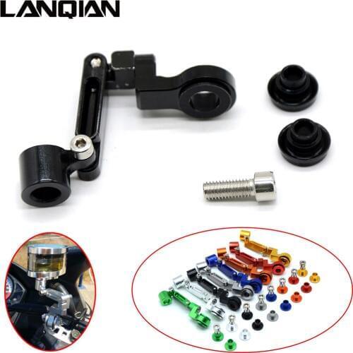 CNC Aluminum Universal motorcycle Brake clutch pump fluid RESERVOIR tank bracket For honda GSXR 600 750 R3 R6 ZX6R Z750 MONSTER