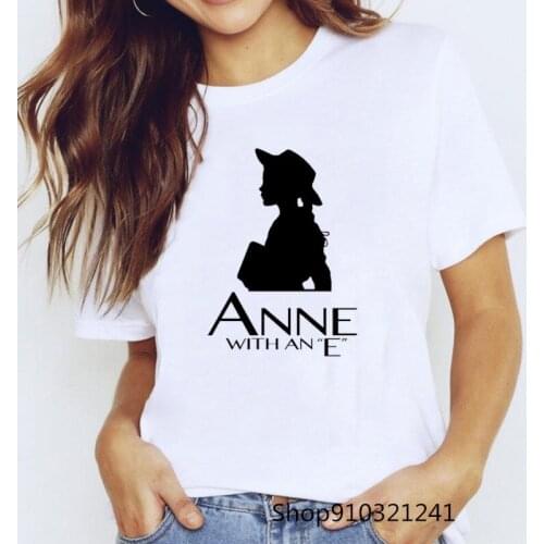 Womens T-shirt Anne with ane Short Sleeve Harajuku Print Moive T-shirt Couple Y2k Fashion Tops Graphic Tees Dropshipping