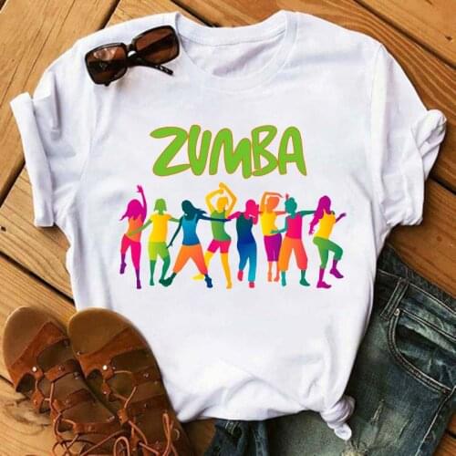 Rainbow Love Zumba Dance Print Women Tshirts Funny T Shirt Hip Hop Graphic Tees Shirt Summer Femme Camisetas Mujer