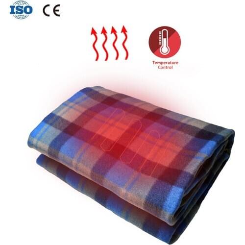 12V Car Truck Heated Blanket Electric Fleece Travel Heating Seat Blanket Washed For RV Electric Heating Blanket Soft Polar Fleec