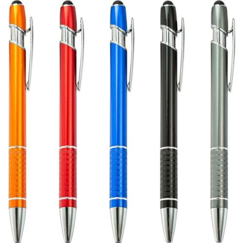 5pcs Metal Touch Pen Business Signature Pen Gift Advertising Pen Ballpoint Pens School Office Hotel Advertising Ball Gel Pen