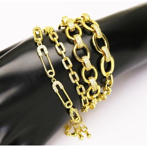 5 Pieces New design Bracelet Handmade Jewelry bangle jewelry metal chain Bracelet gift for lady Fashion Jewelry Bangle 8192