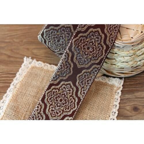 5yards/lot wide 6cm Woven Jacquard Ribbon classical design curtain and clothing accessory LS-9647