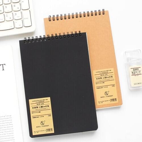 A5 Spiral Notebook Upturn Coil Note book Lined Blank Grid Paper Journal Diary Sketchbook For School Office Stationery