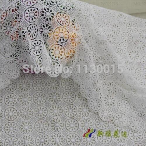 5Yards White African Lace Fabric Net French Tulle Lace Fabric For Women Wedding Dress High Quality Guipure Lace Mesh Cotton