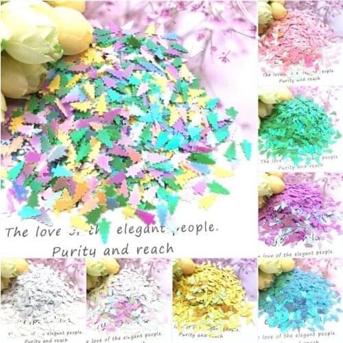 5*8mm Christmas Tree Shape Pvc Loose Sequins Glitter Macaron Paillettes Christ Decoration Craft Kids DIY Accessories 1200pcs 20g