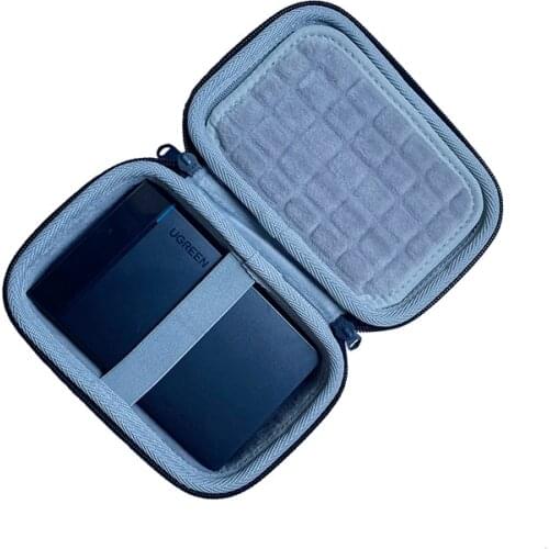 Carrying Case for UGREEN 2.5-inch Mobile Hard Disk Storage Box Protective Shell Portable Bag Cover Shockproof Compressive