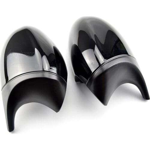For BMW 1 3 Series E81 E82 E87 E88 E90 E91 E92 E93 Side Wing Gloss Black Mirror Cover Cap Rearview Mirror Shell Car Accessories