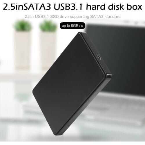 HDD Case 2.5 inch SATA to USB 3.1 SSD Adapter Hard Disk Drive Box External HDD Enclosure for Notebook Desktop PC
