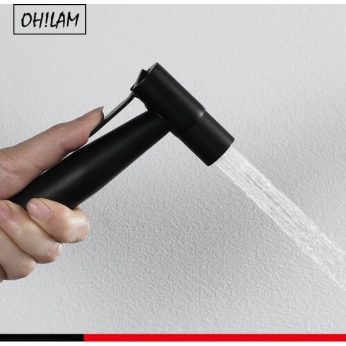 Black Handheld Bidet Spray 304 Stainless Steel Toilet Shattaf Douche Shower Sprayer