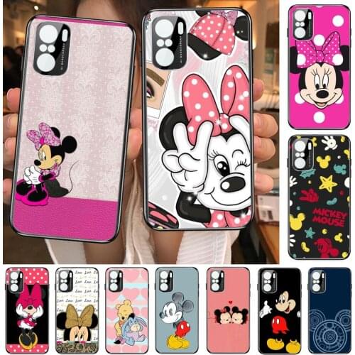 Mouse Mickey Black Fun Phone Case For xiaomi redmi POCO F1 F2 F3 X3 Pro M3 9C 10T Lite NFC Black Cover Silicone Back Prett mi 10