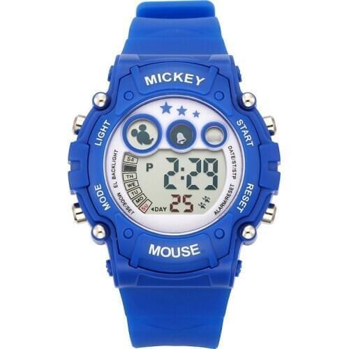 Disney Mickey Minnie Digital Wristwatch Boy Pink Girl Teenage Childrens Sport Waterproof Night Light Electronic Wristwatches