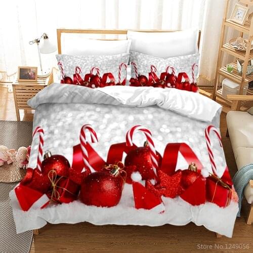 Christmas Gift Merry Christmas Printed Duvet Cover Set with Pillowcase 3d Bedding Set Twin Full Queen King Bedroom Decoration