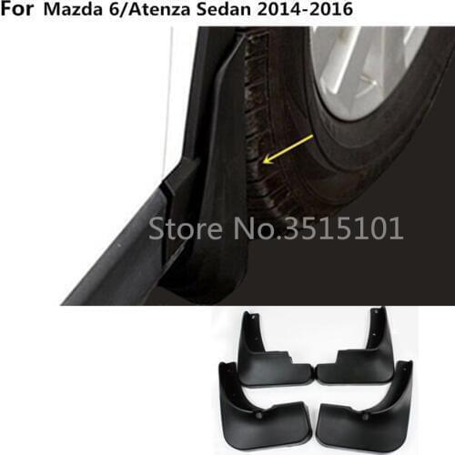 Car Cover Plastic Fender Soft Mudguard Flap Splash Mud Guard Frame 4pcs For Mazda 6/Atenza Sedan 2014 2015 2016 2017 2018