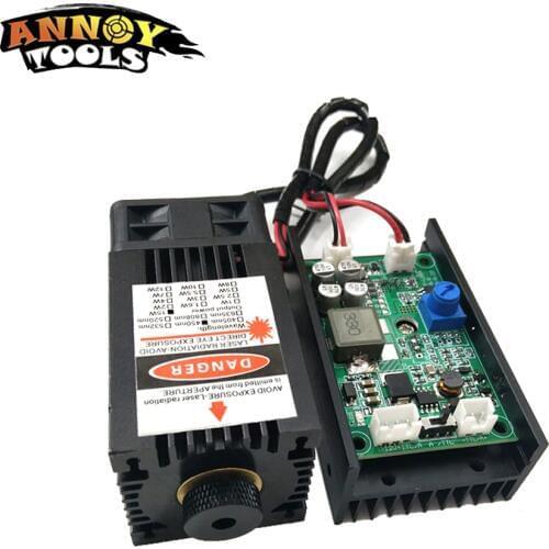 15000mW 450nm Laser Module Laser Cutter Adjustable Focus with TTL/PWM 15W laser module for CNC engraving machine