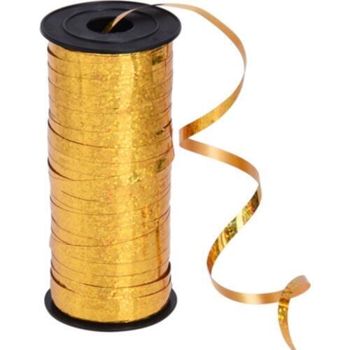 Silver Gold Curling Ribbon Roll Crimps Gold Balloon Ribbons for Party and Festival Decoration Crafts Gift Wrapping 5mmX100Yards