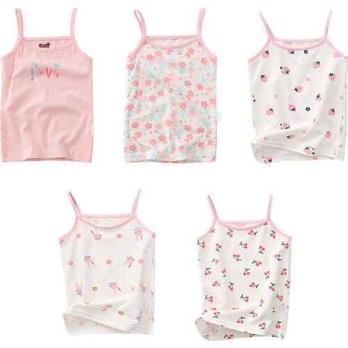 Summer Toddler Baby Girls Sleeveless Vest Floral Print Tops Blouse Cotton Outerwear Children Vest Clothing