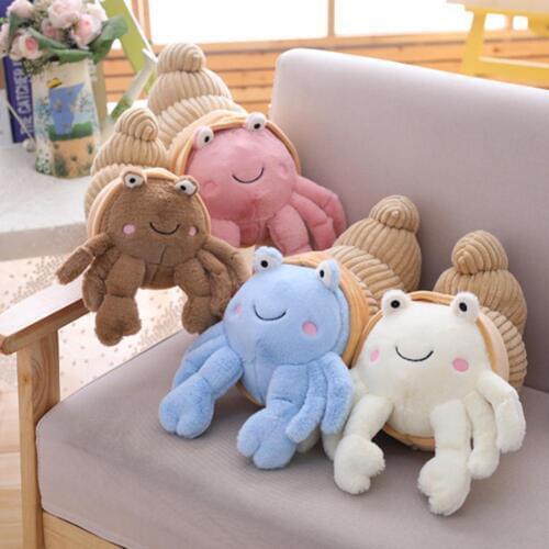 Soft breathable durable Cartoon vivid look cute Plush Hermit Crab Doll Toy Back Cushion Throw Sofa Children Gift Chair Decor
