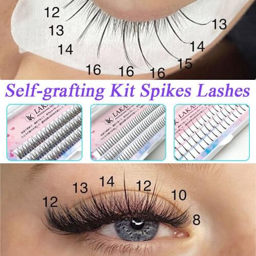 Sweet Eyelash Extension kit A Shape Volume Fans Premade Volume Spikes Lashes Fishtail Fans for Beauty Makeup