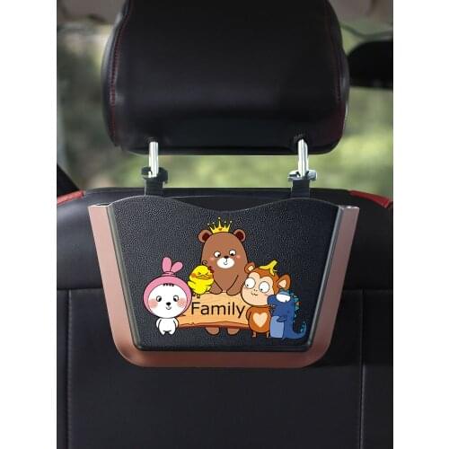 2021 June new Car trash can Foldable telescopic bag Hanging cartoon umbrella storage artifact
