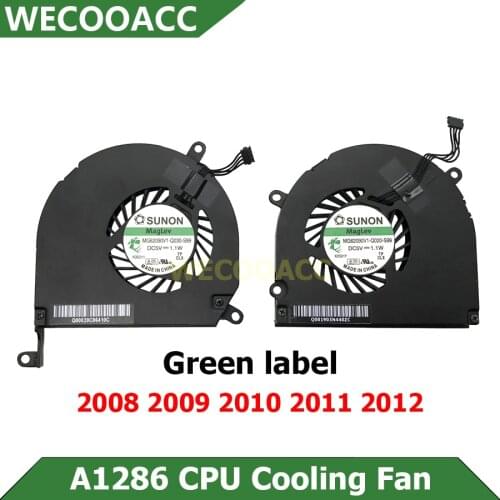 Left + Right Original CPU Cooler Cooling Fan For Macbook Pro 15" A1286 Cooling Fan 2008 2009 2010 2011 2012 Years