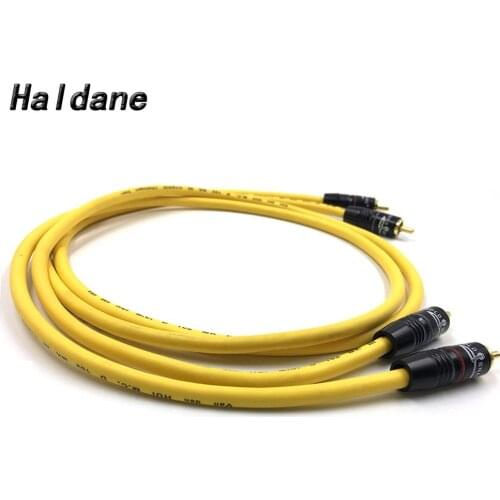 Haldane Pair GOLD-SNAKE Gold Plated RCA Audio Cable 2x RCA Male to Male Interconnect Audio Cable with VDH Van Den Hul 102 MK III