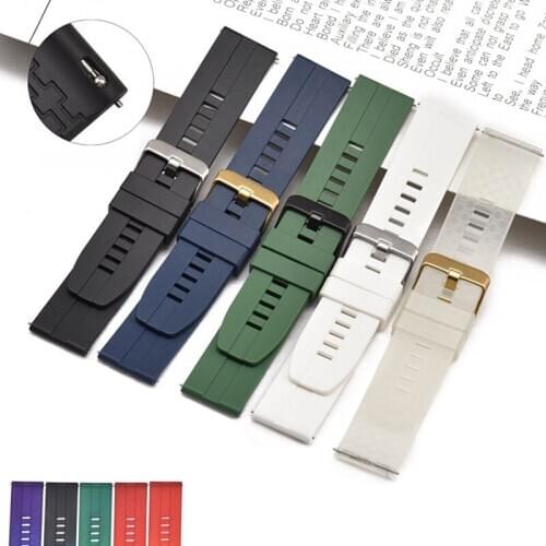 Premium Rubber Watch Strap 22mm Bracelet Quick Release Bar Watchband For Each Brand Watches Band