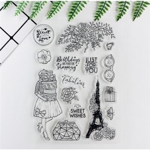 11*16 NEW Birthday Transparent Clear Stamps Seal For Scrapbooking/Rubber Stamp Sentiment Bullet Journal Photo Album Card Making